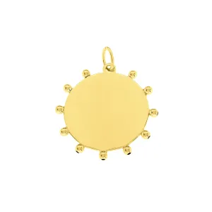 14k Yellow Gold Disc Charm