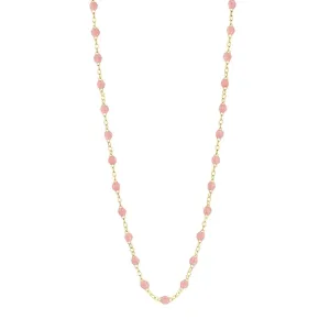 18K Gold and Blush Resin Beaded "Classic" Necklace