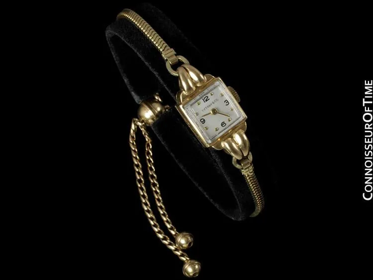 1950's Tiffany & Co. Movado Ladies Vintage Watch - 14K Gold