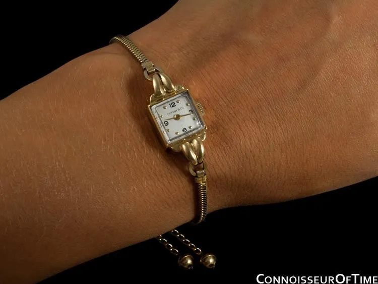 1950's Tiffany & Co. Movado Ladies Vintage Watch - 14K Gold