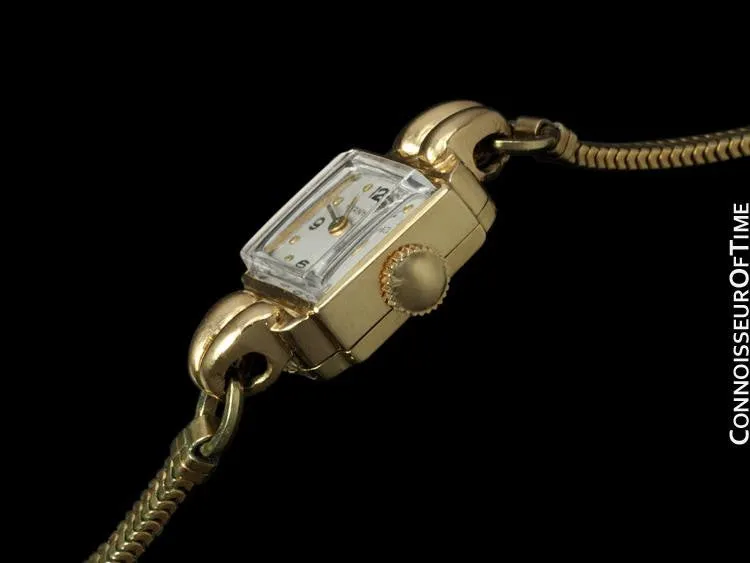 1950's Tiffany & Co. Movado Ladies Vintage Watch - 14K Gold