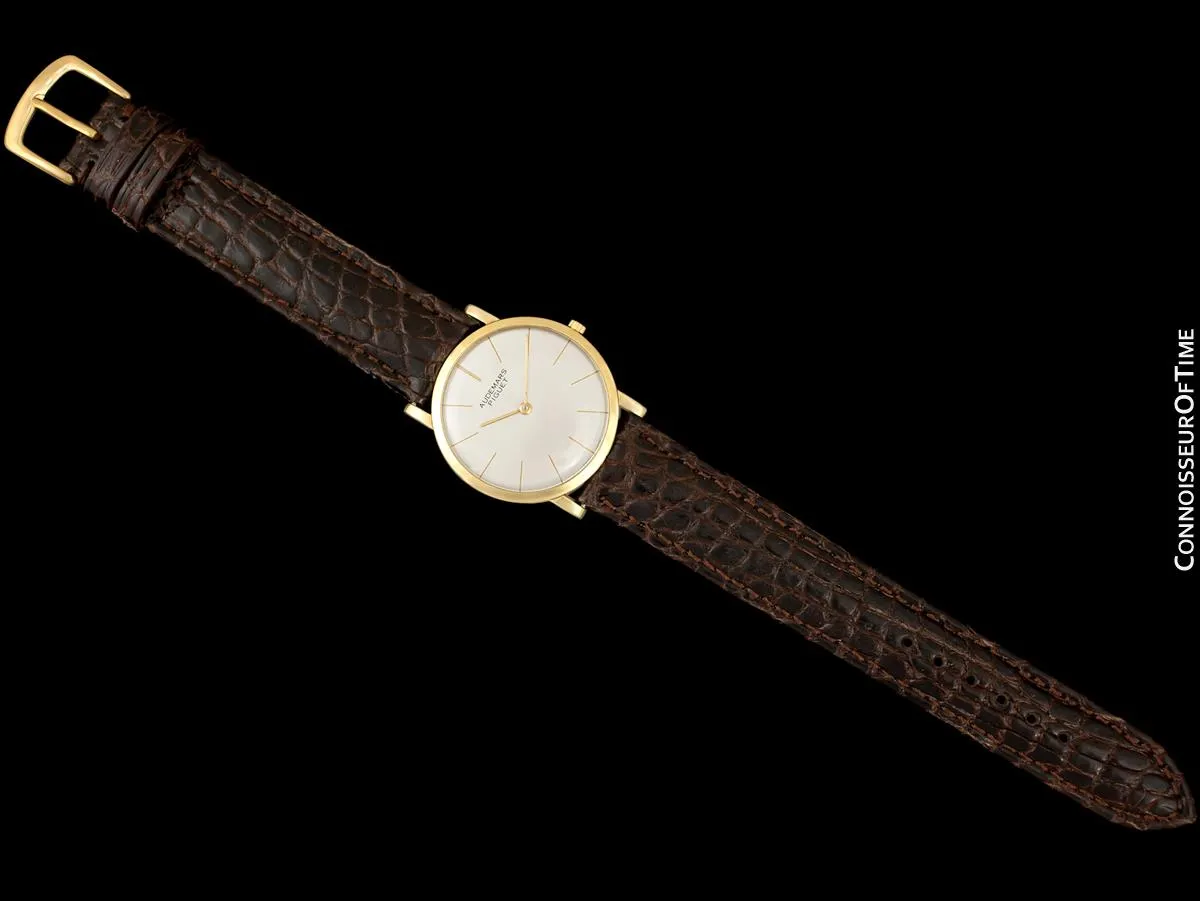 1955 Audemars Piguet "Extra-Flat" Vintage Mens Midsize Watch - 18K Gold