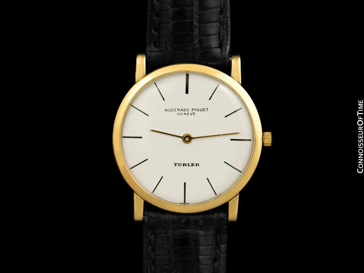 1960's Audemars Piguet "Extra-Flat" Vintage Mens Midsize Watch - 18K Gold