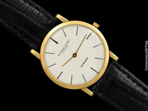 1960's Audemars Piguet "Extra-Flat" Vintage Mens Midsize Watch - 18K Gold