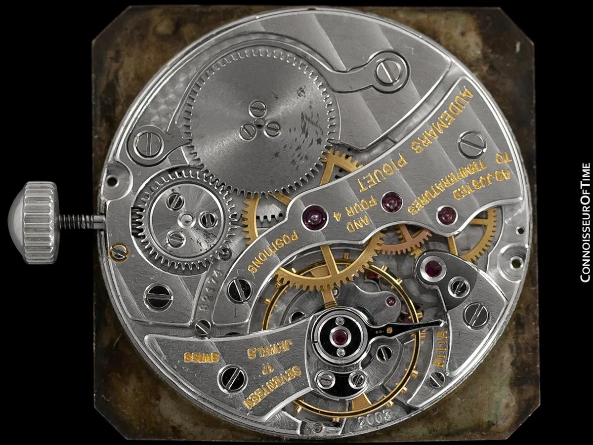 1960's Audemars Piguet Vintage Mens Unisex Modernist Cal. 2003 Ultra Thin Watch - 18K White Gold