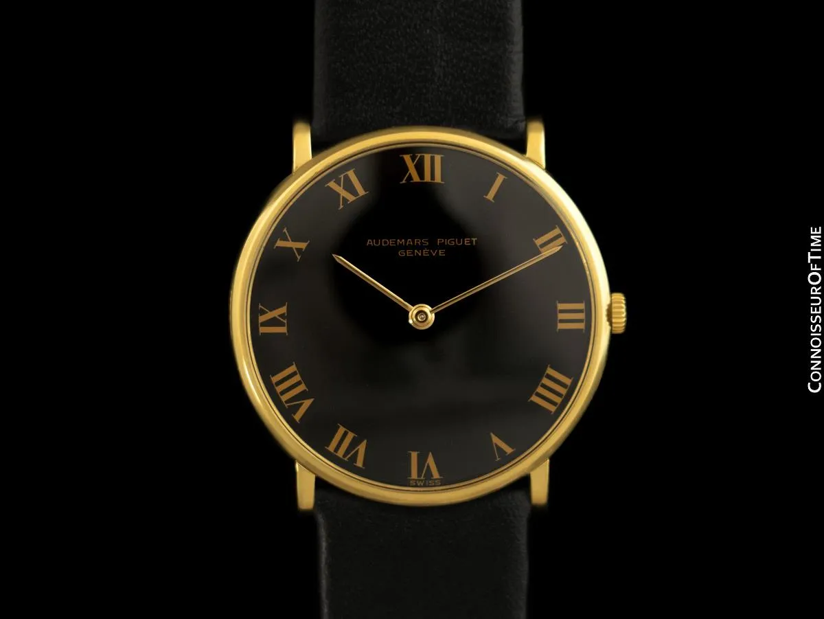 1969 Audemars Piguet "Extra-Flat" Vintage Mens Midsize Watch - 18K Gold