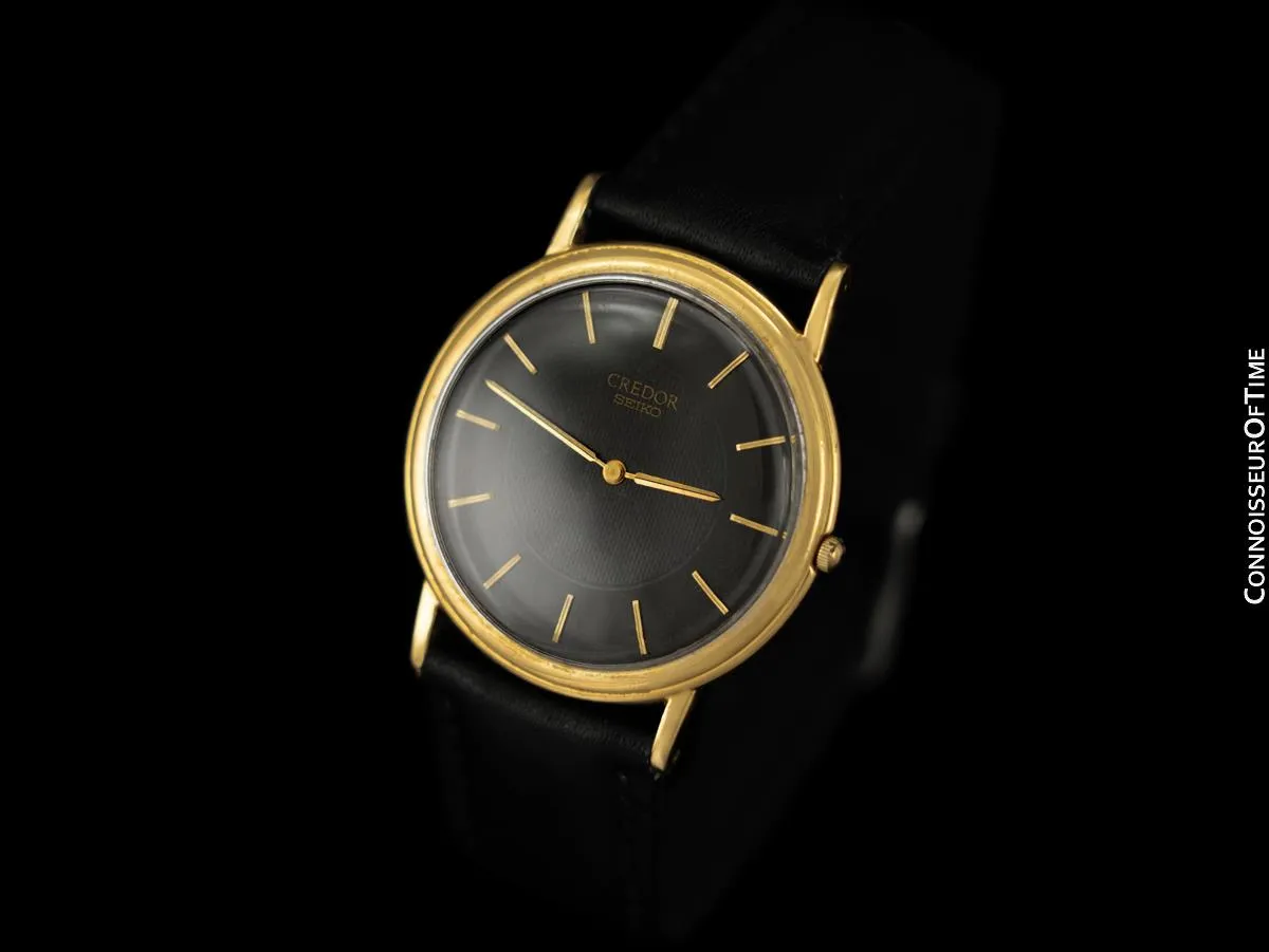 1982 Seiko Credor Vintage 18K Gold Mens Watch - OWNED & WORN BY YANKEE BASEBALL GREAT LEFTY GOMEZ