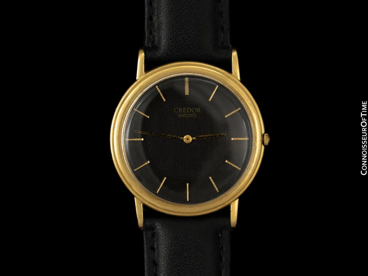 1982 Seiko Credor Vintage 18K Gold Mens Watch - OWNED & WORN BY YANKEE BASEBALL GREAT LEFTY GOMEZ