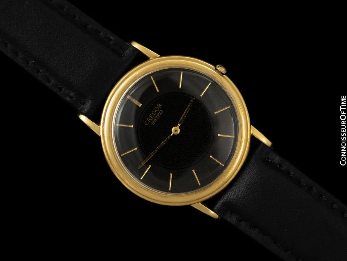 1982 Seiko Credor Vintage 18K Gold Mens Watch - OWNED & WORN BY YANKEE BASEBALL GREAT LEFTY GOMEZ