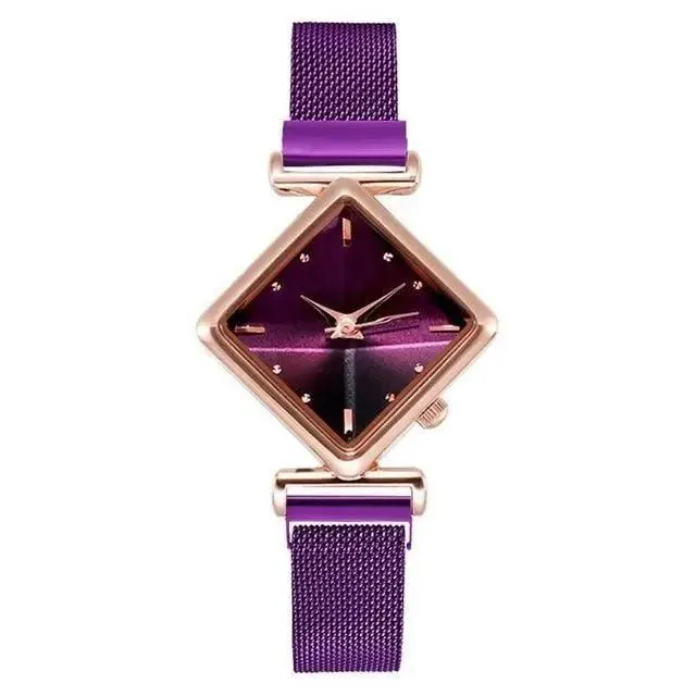 2021 Stylish Luxury Magnet Buckle Watch Ladies Quartz Wrist Watch With Bracelet Gift - Watches for Women and Girls