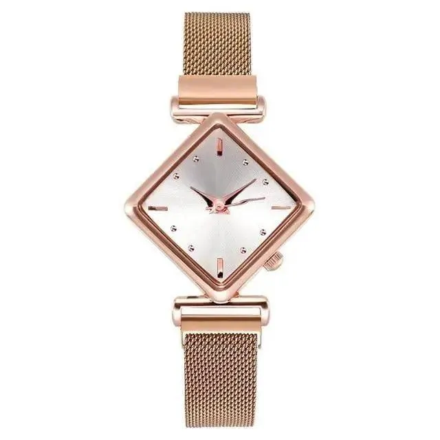 2021 Stylish Luxury Magnet Buckle Watch Ladies Quartz Wrist Watch With Bracelet Gift - Watches for Women and Girls