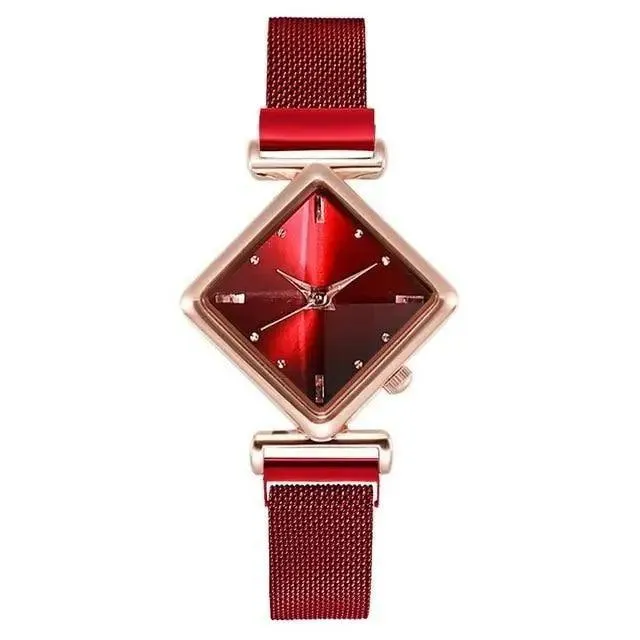 2021 Stylish Luxury Magnet Buckle Watch Ladies Quartz Wrist Watch With Bracelet Gift - Watches for Women and Girls