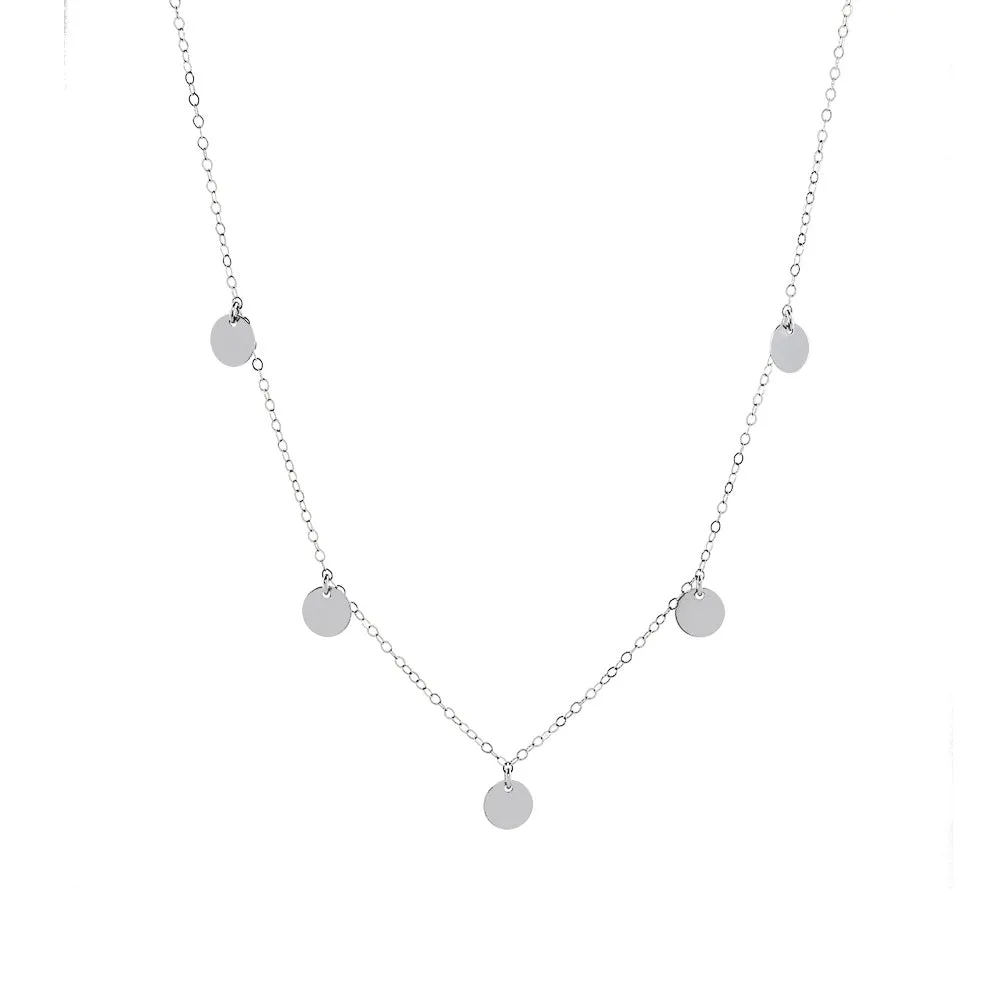 5 Tiny Discs Necklace
