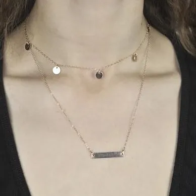 5 Tiny Discs Necklace