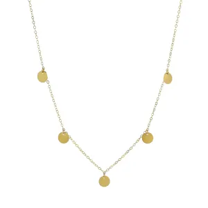 5 Tiny Discs Necklace