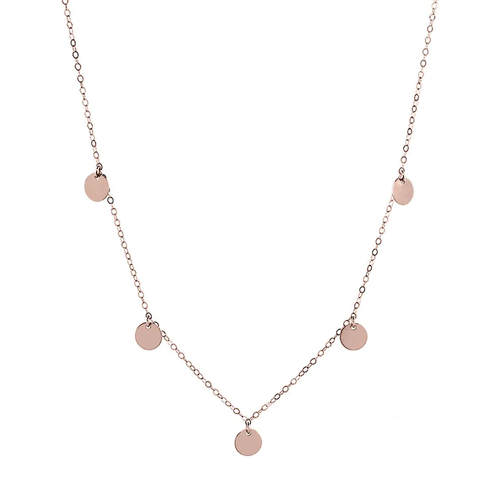 5 Tiny Discs Necklace