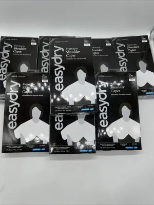 (8) Vytal Easydry Premium Shoulder Capes, 22" x 30" ￼3 Ct White Absorbent 24ttl