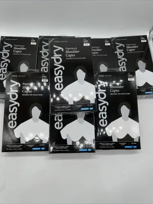 (8) Vytal Easydry Premium Shoulder Capes Hair 22x30" ￼3 Ct White Absorbent 24ttl
