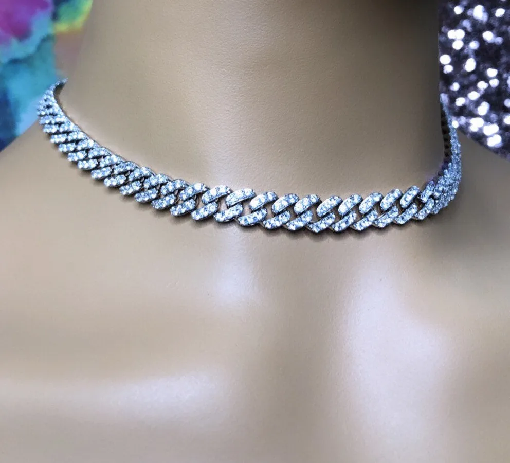 9m mini Butterfly cuban choker chain