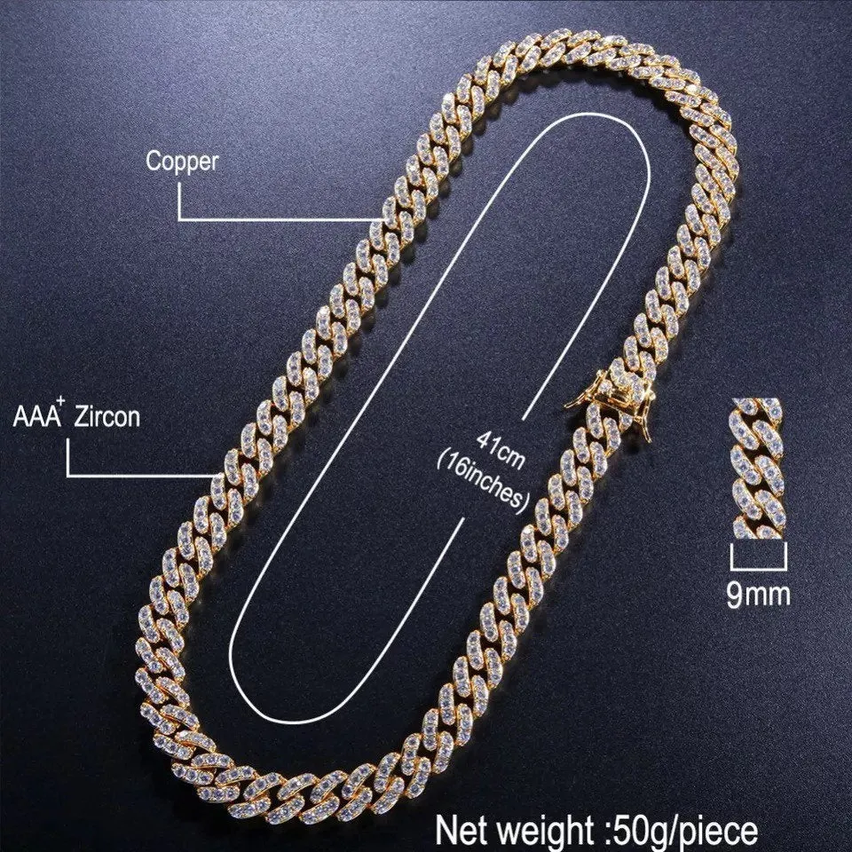 9m mini Butterfly cuban choker chain