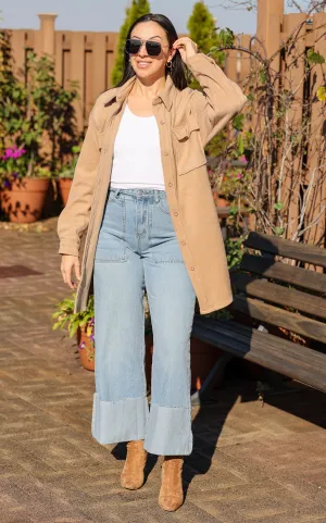 Allie Camel Shacket