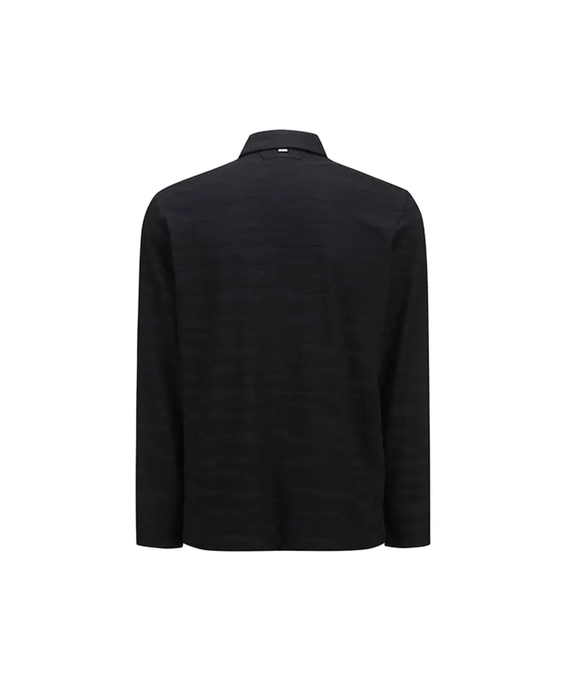 ANEW Men's Camo Pattern Long T-Shirt - Black