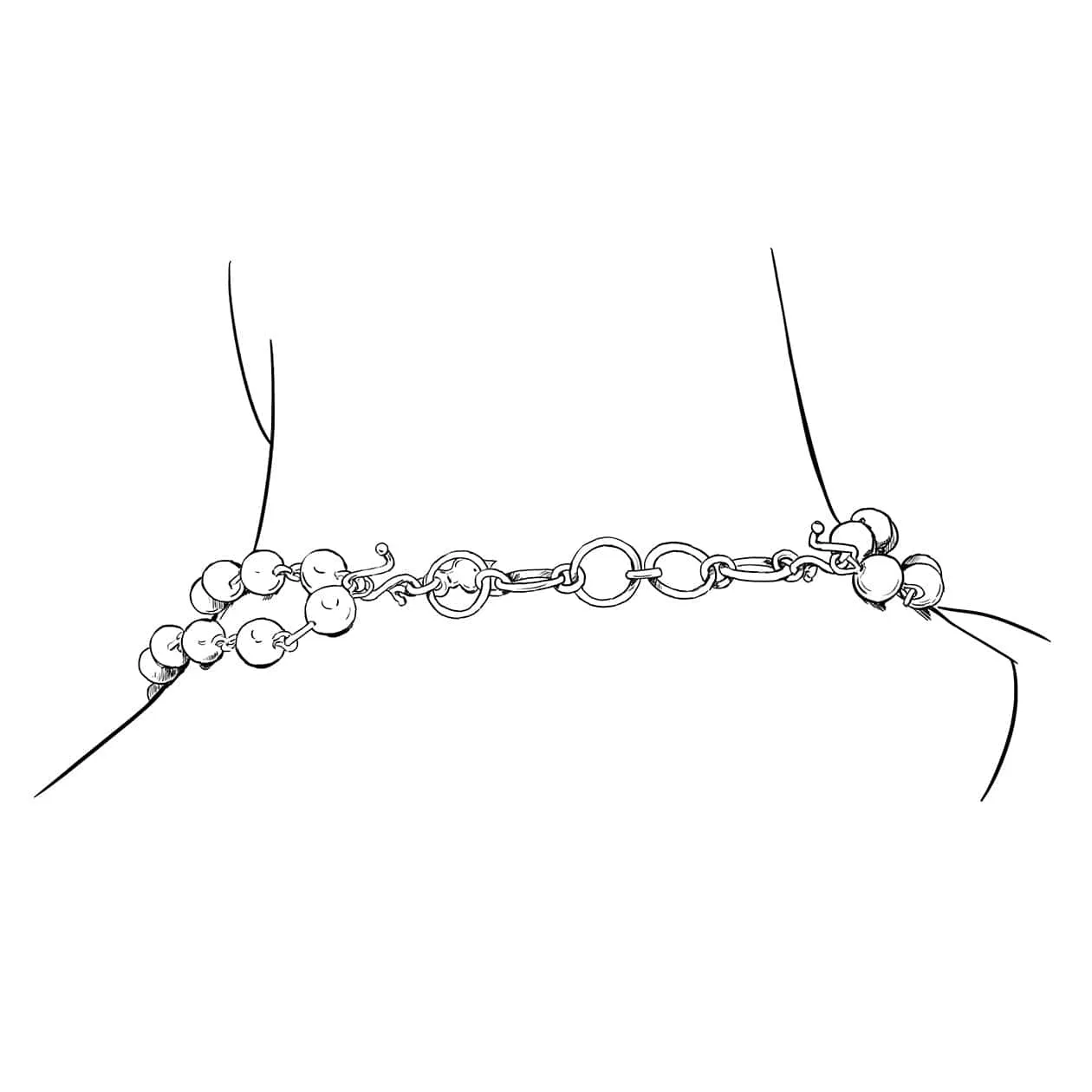 Antigua Rosary Lux Labradorite   Necklace Extender