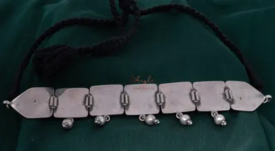 Anvaya Flower Embossed Ball drop Choker Set