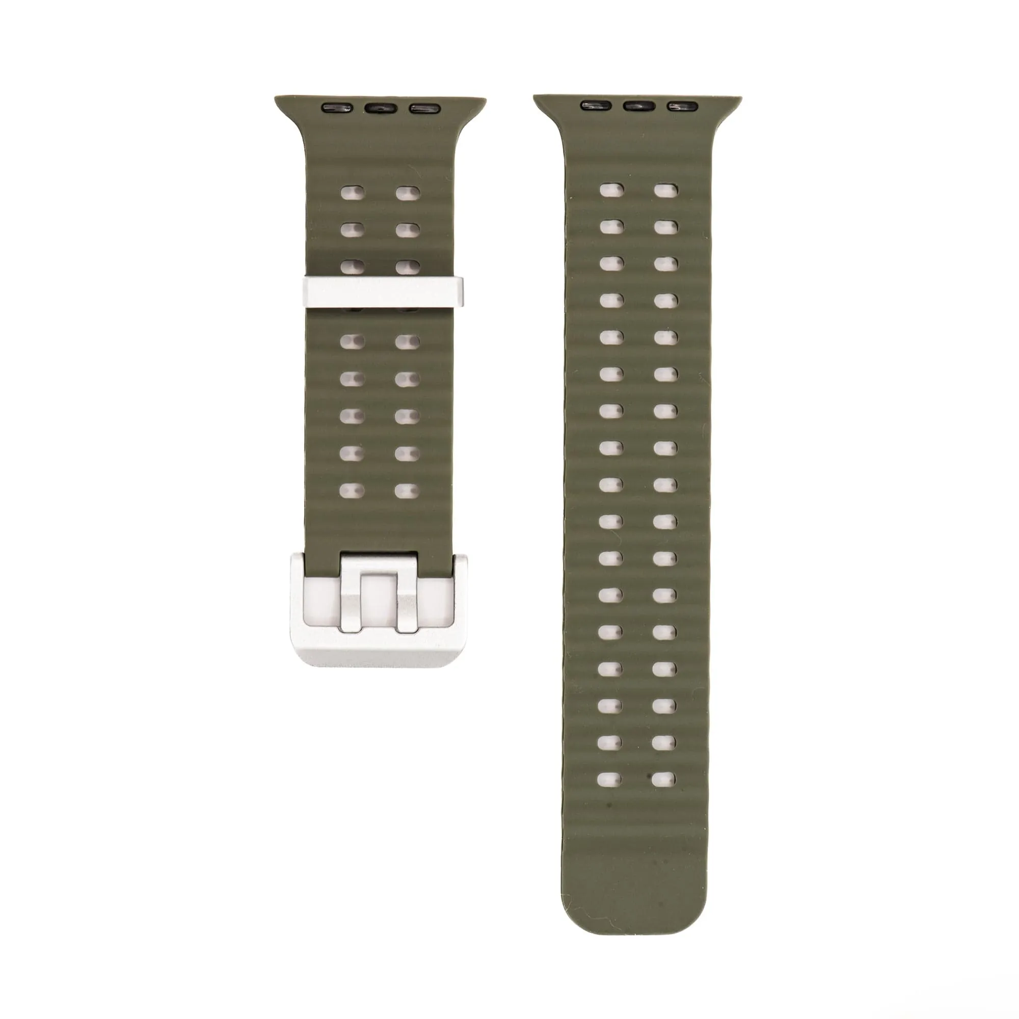 Apple Band ULTRA - Silicone Wave - Army Green