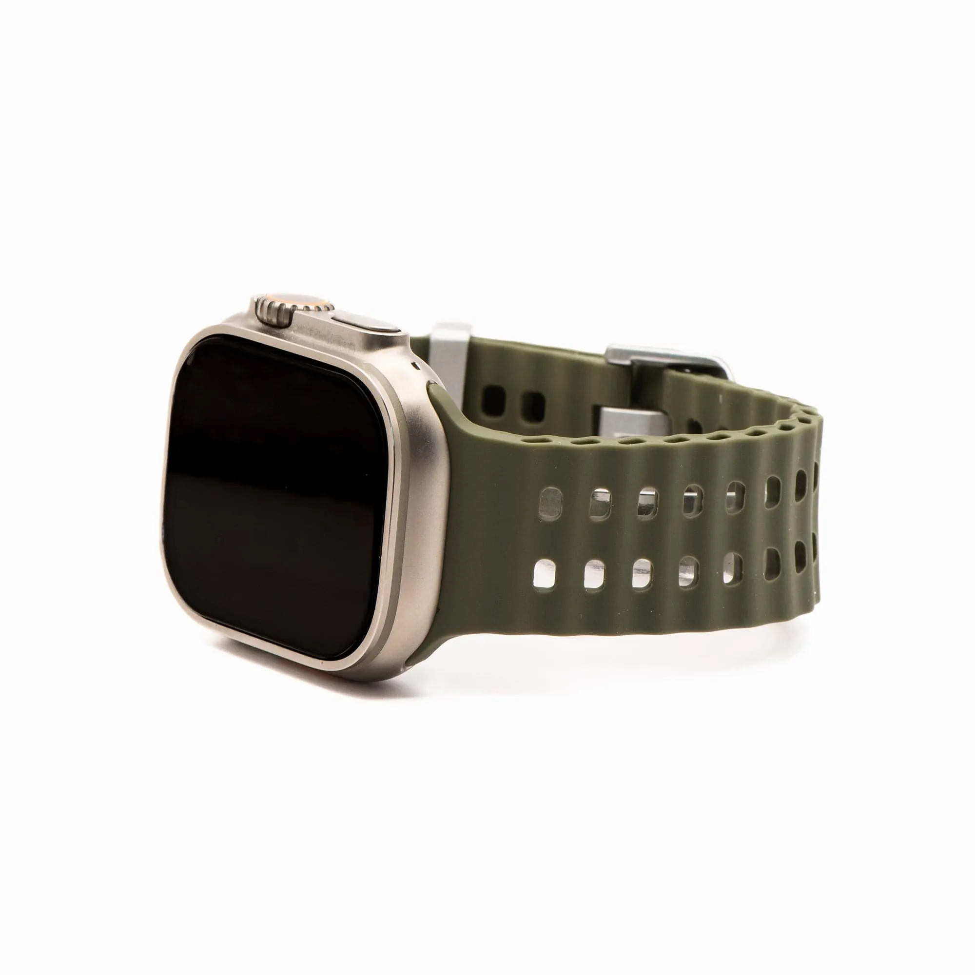 Apple Band ULTRA - Silicone Wave - Army Green