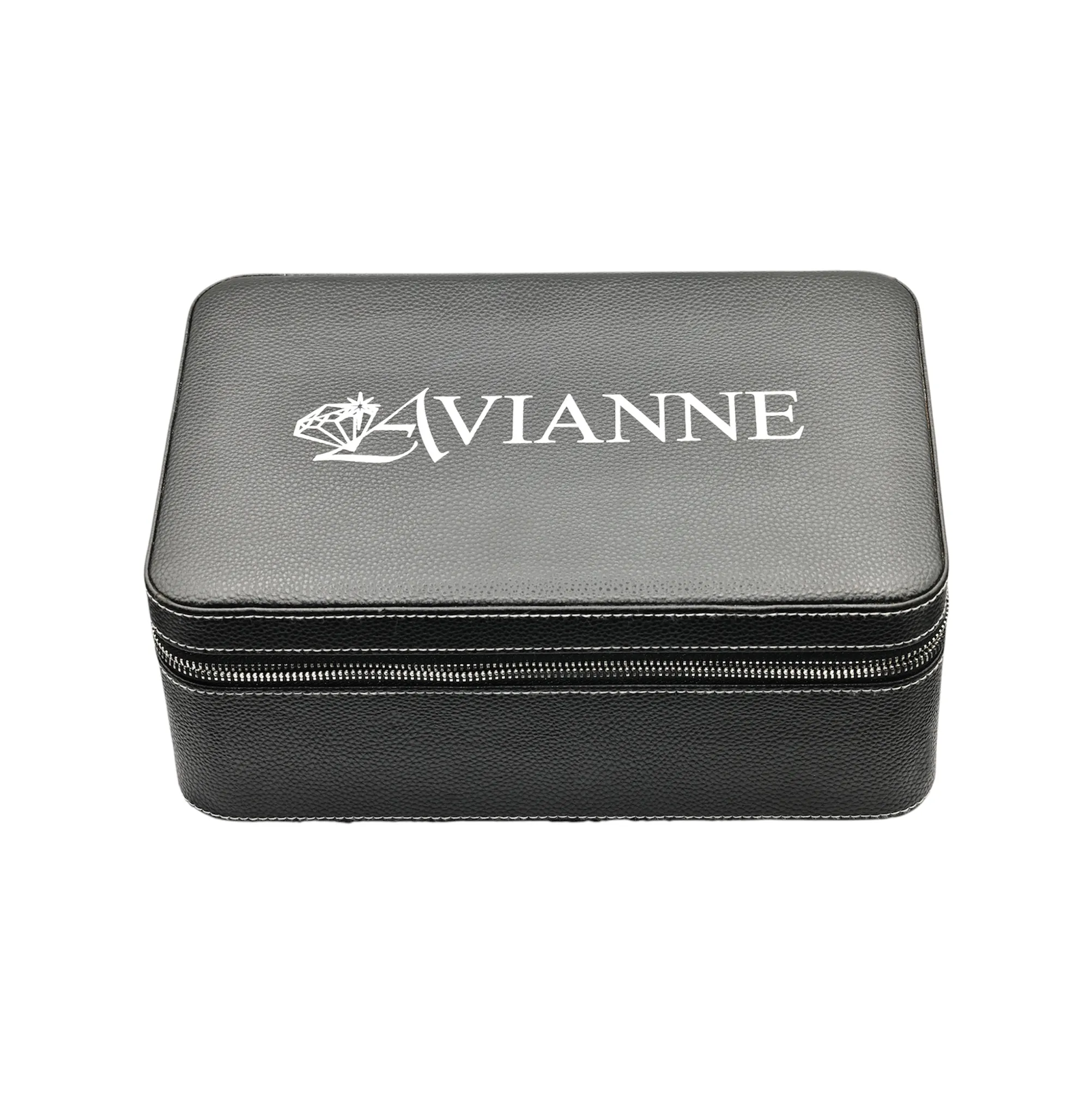 Avianne & Co. Leather Luxury World Traveler Jewelry & Watch Case