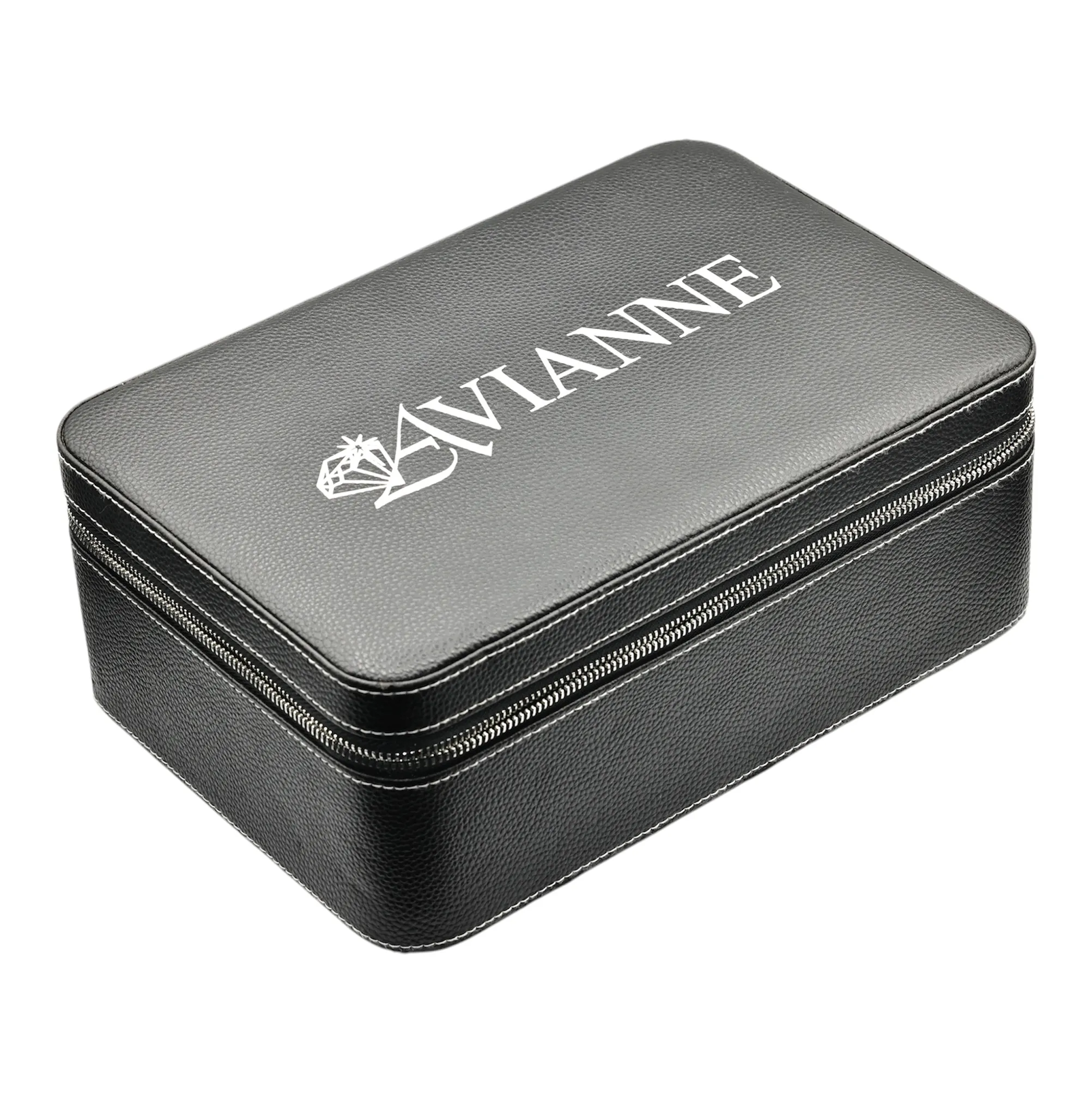 Avianne & Co. Leather Luxury World Traveler Jewelry & Watch Case