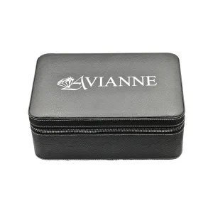 Avianne & Co. Leather Luxury World Traveler Jewelry & Watch Case