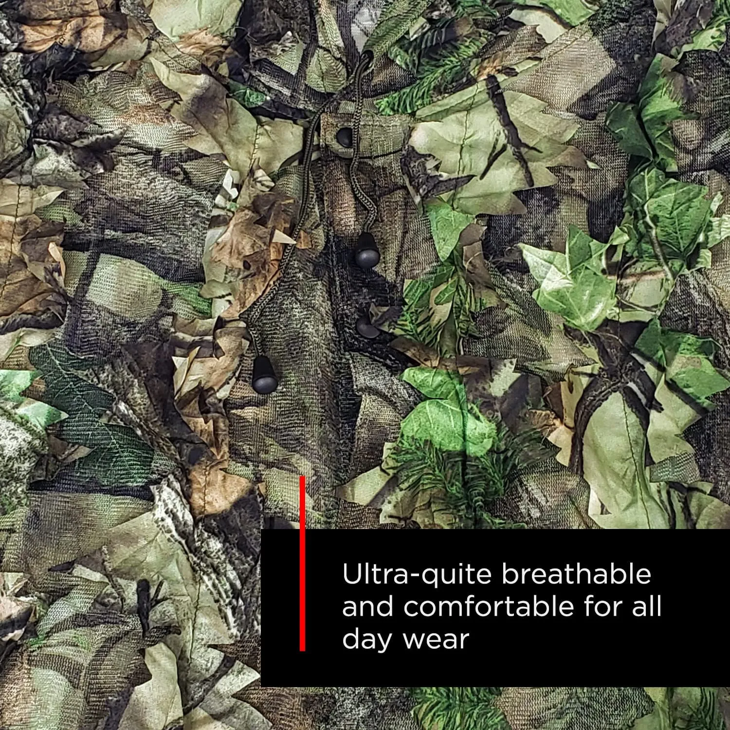 AYIN Ghillie Suit for Men, Hunting Suits for Men, 3D Leaf Bush Ghillie Suit Camo for Turkey Hunting, Woodland Gilly Suits, Hooded Gillies for Men or Youth Camo Hunting Suits (Green Leaf)