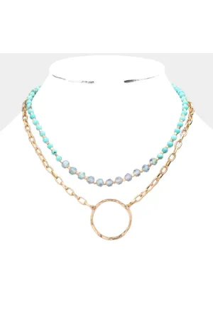 Beaded and Circle Necklaces