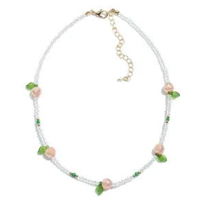 Beaded Necklace Featuring Fruit Accents