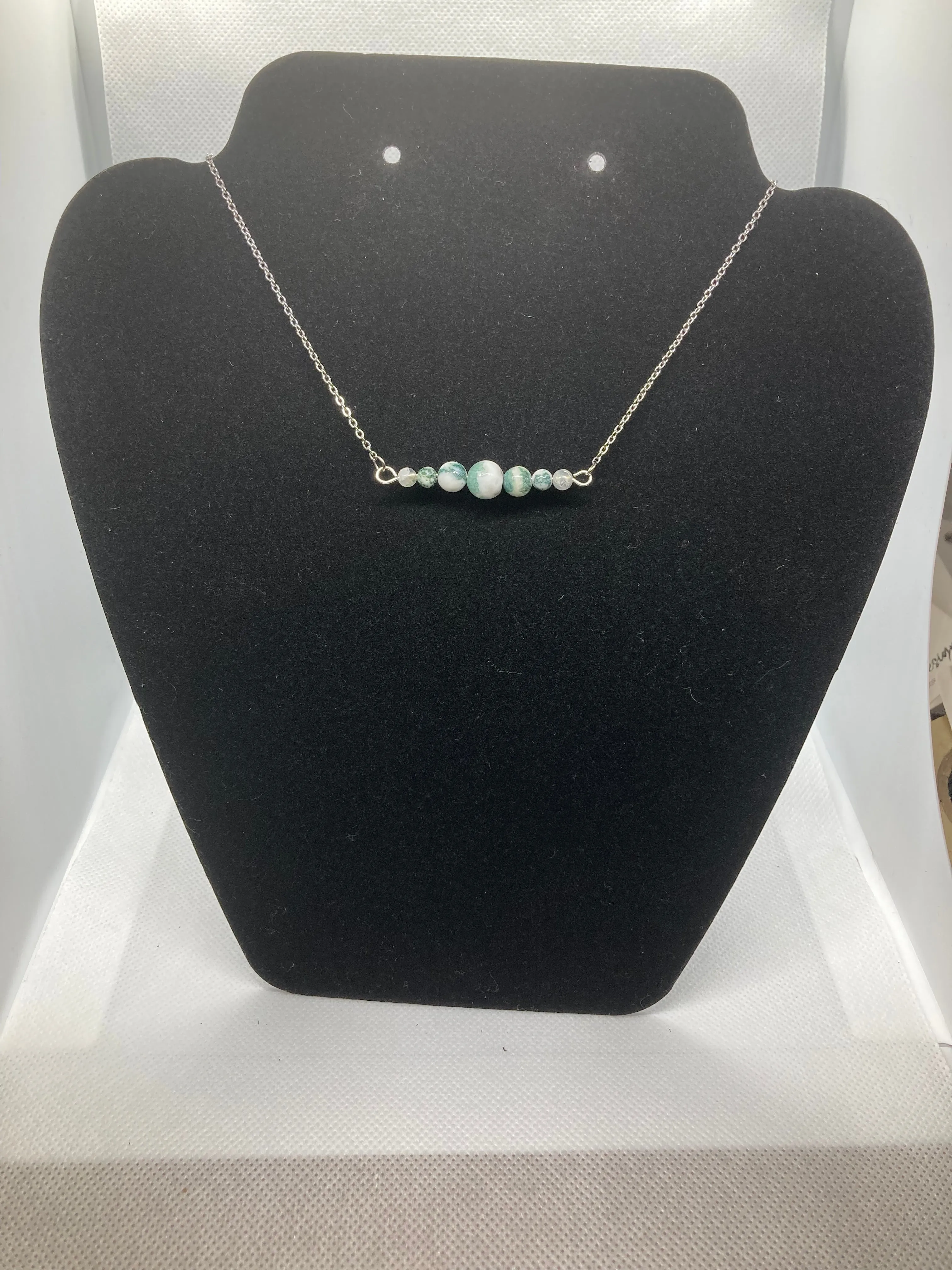 Beaded Silver Necklaces
