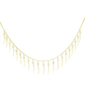 Bezel Lightning Bolt Choker