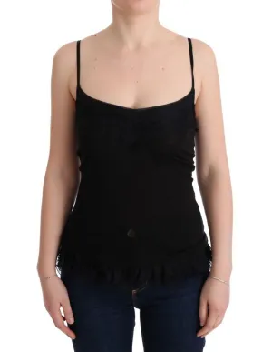 Black Wool Camisole Lingerie Top