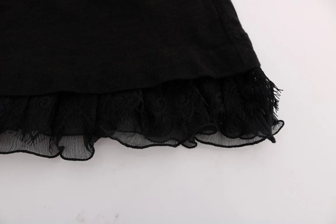 Black Wool Camisole Lingerie Top