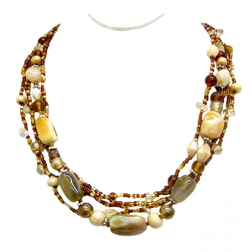 BROWN NECKLACES  #N145_ASST (BC18)