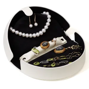 BUBEN & ZÖRWEG Venice Deluxe Jewelry Travel Case In Ivory