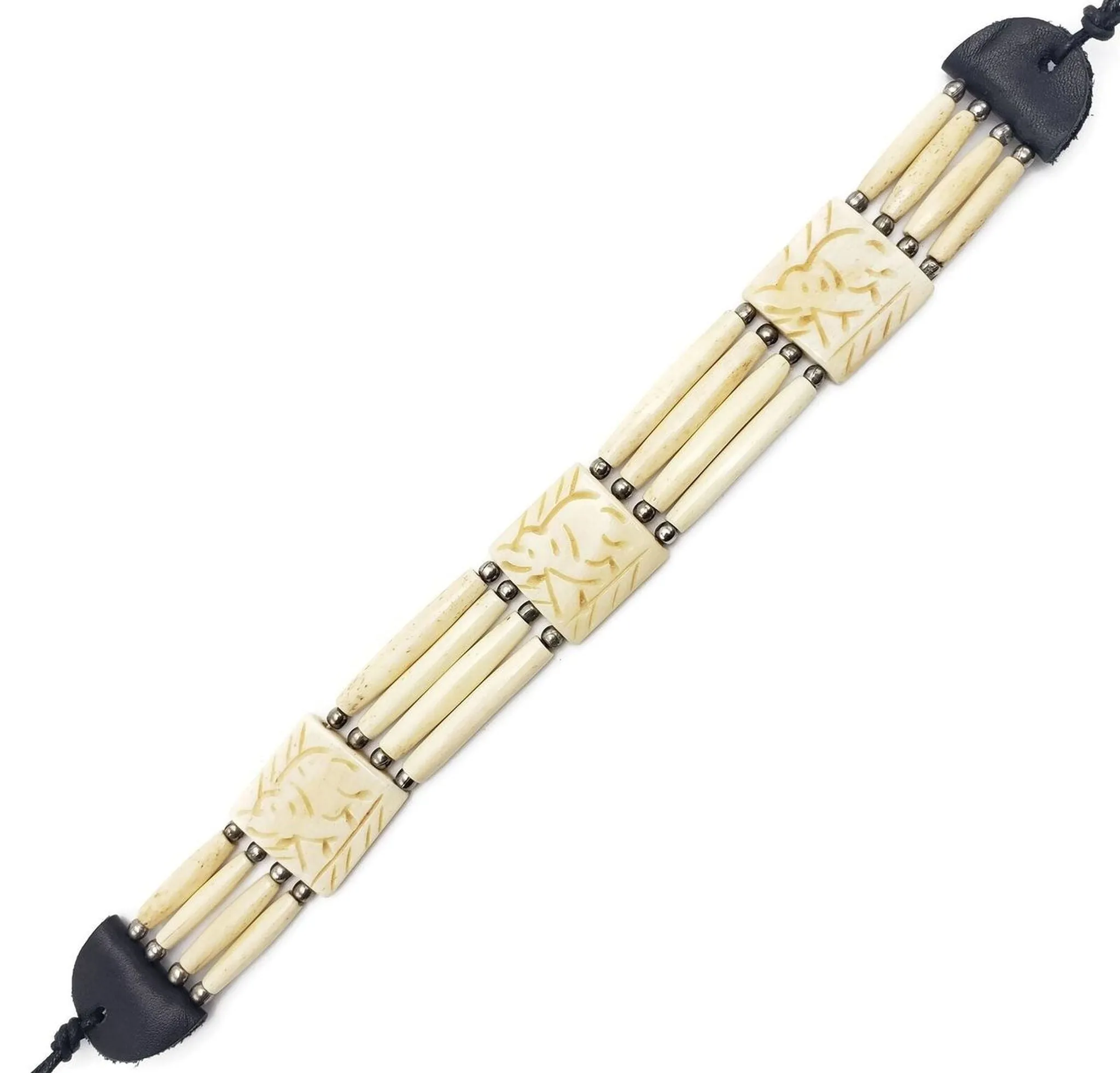 Buffalo Bone Leather Choker