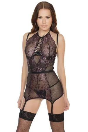 Bustier Black and Lilac