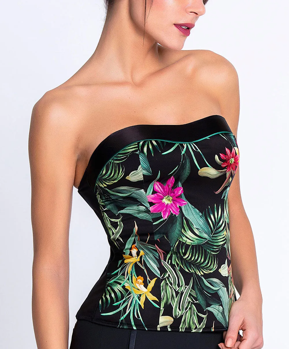 Bustier en satin de soie