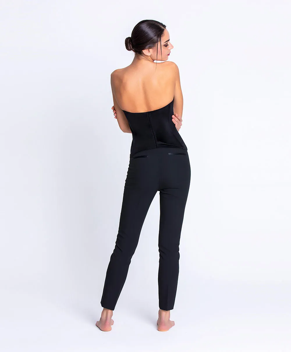 Bustier en satin de soie