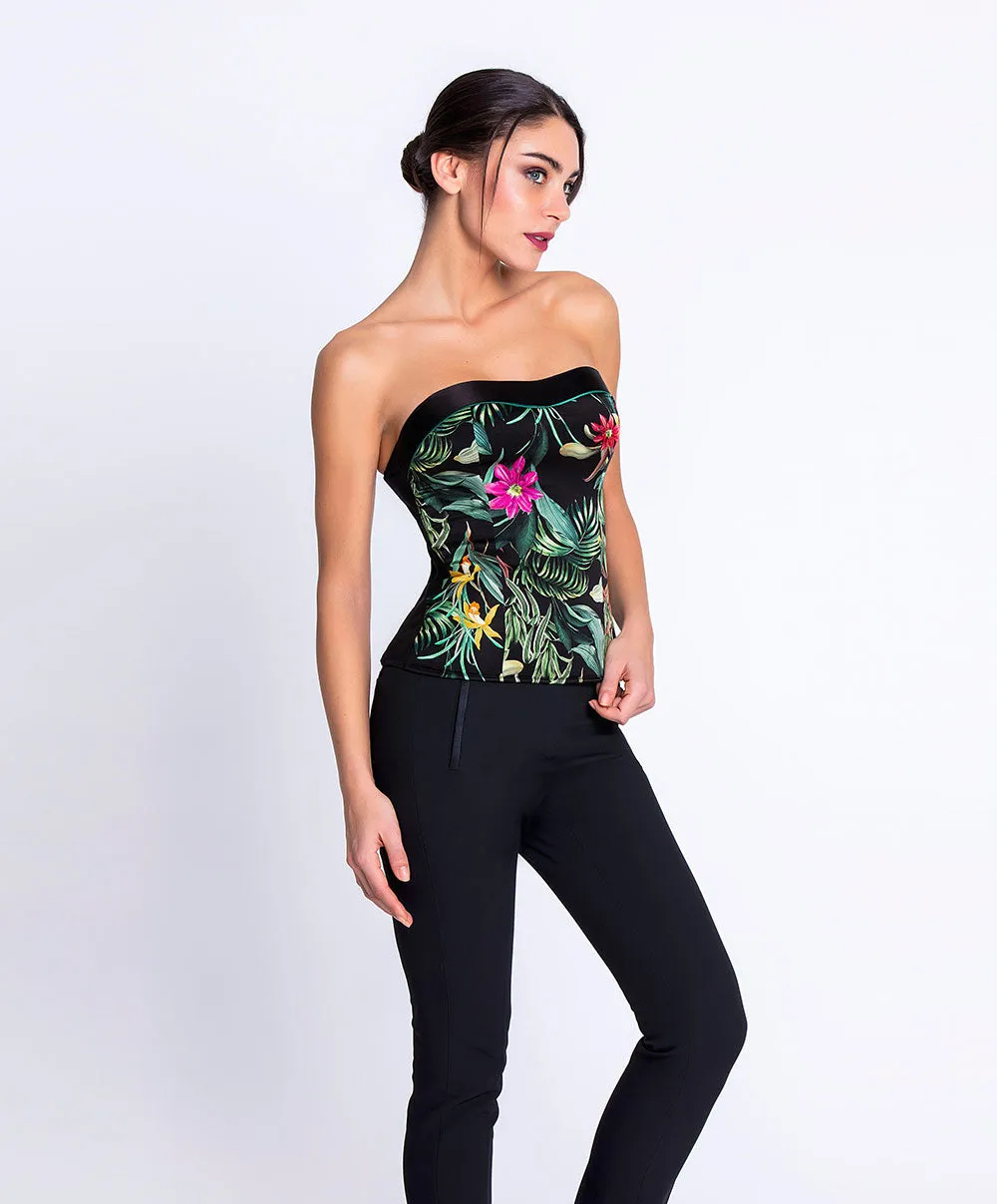 Bustier en satin de soie