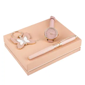 Cacharel CPKSR034Q-Set Cacharel Pink (rollerball pen, key ring & watch)