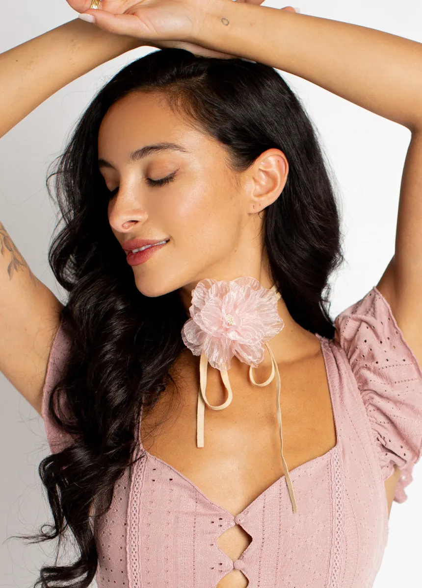 Callia Choker in Shell/Tan