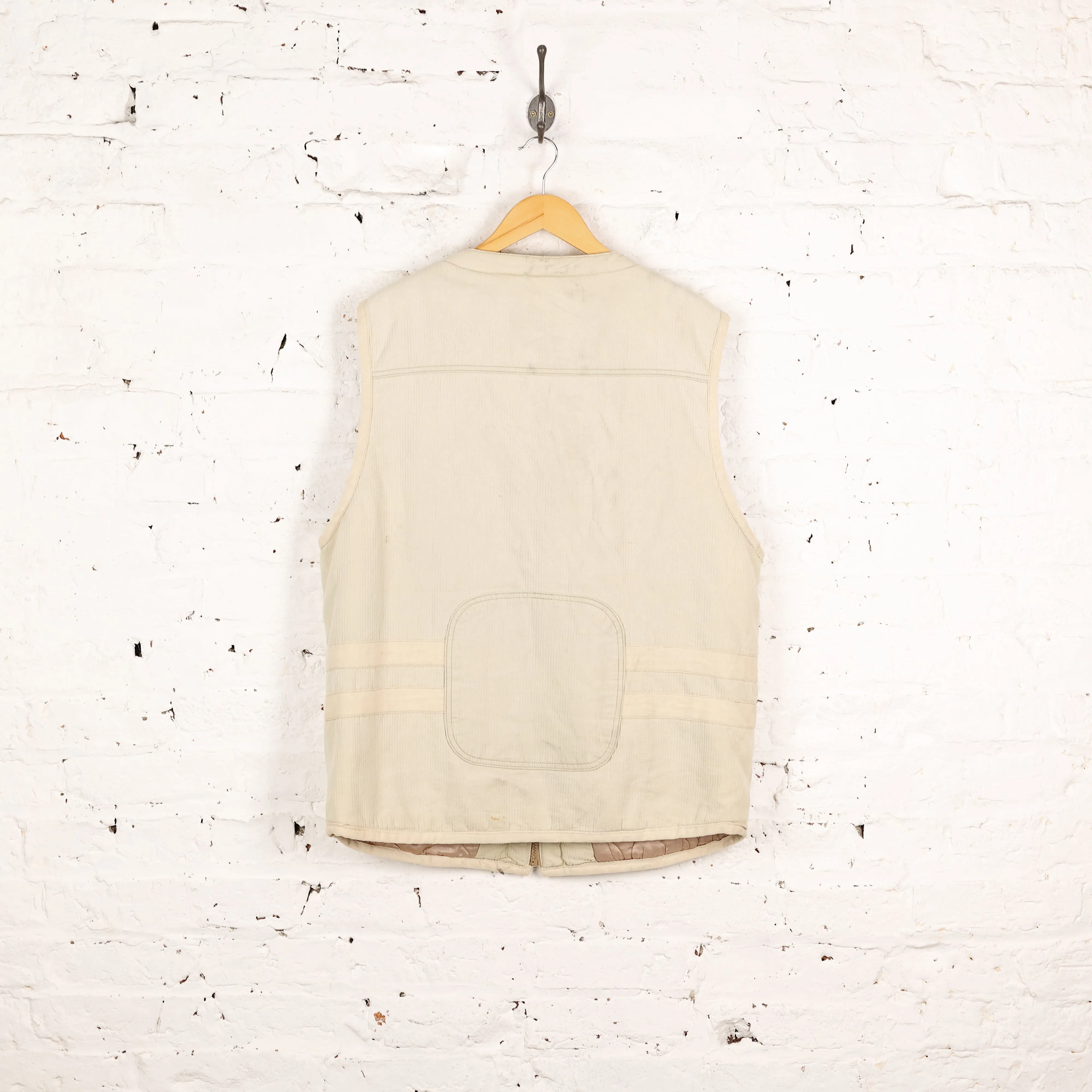 Camel Sleeveless 90s Gilet Jacket - Beige - XXL